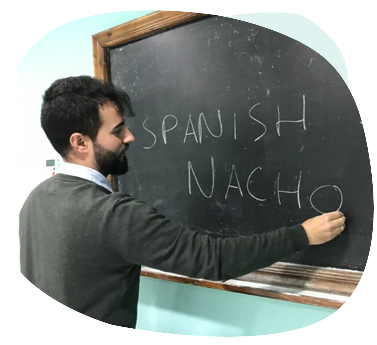 Spanishnacho writing on the board